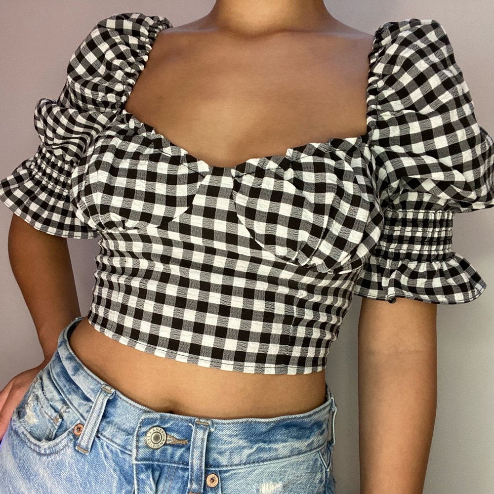 H&M Gingham Crop Top